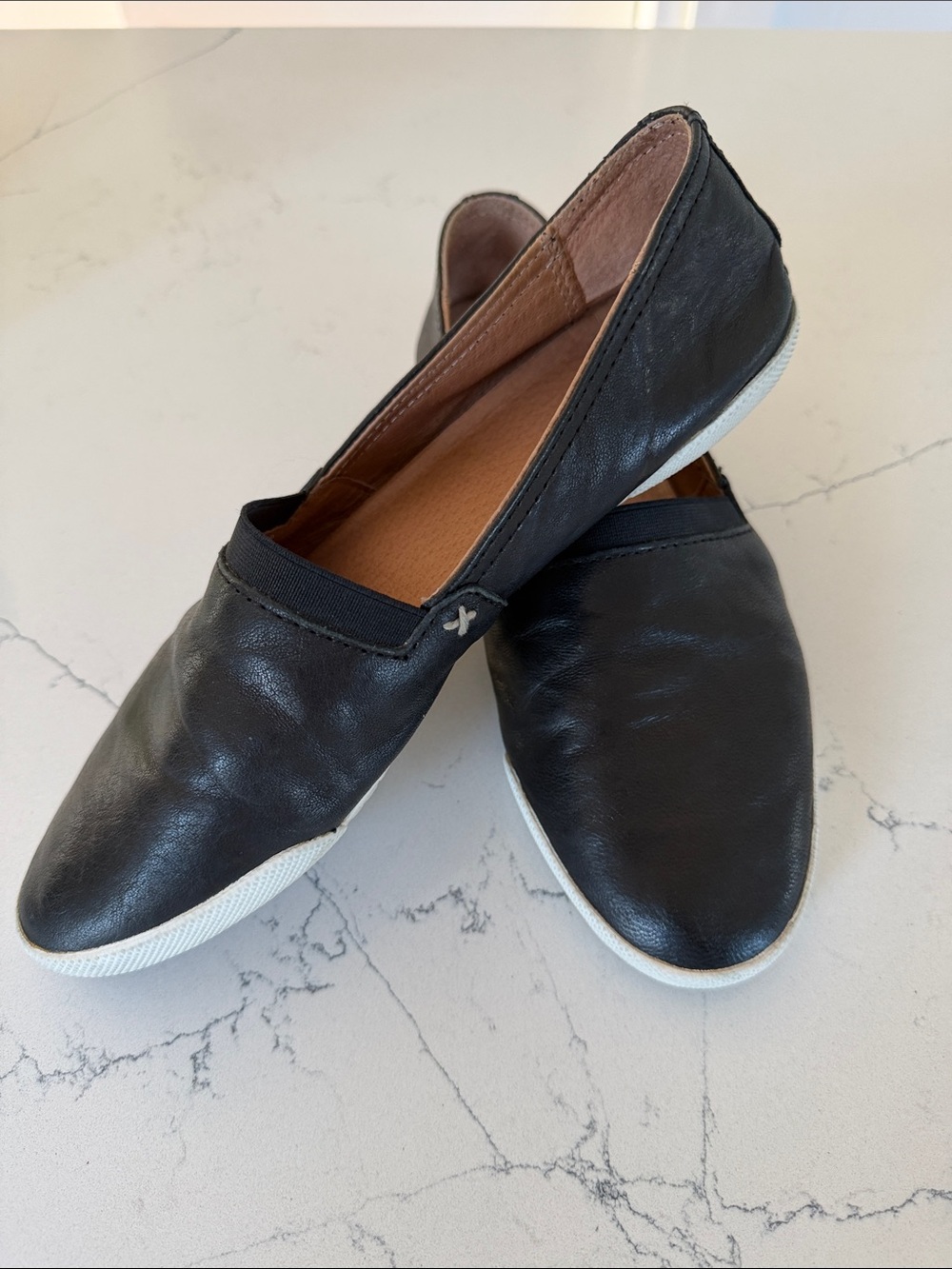 Frye Melanie Black Slip-On Women's Casual Flats